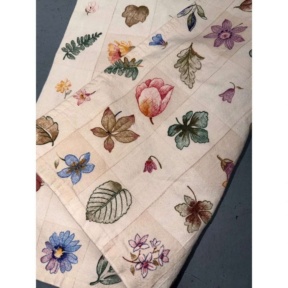 Waverly Home Fashions Botanical Valance Cotton Floral Butterfly Vintage USA GW1